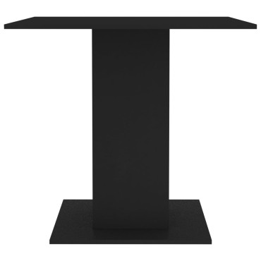vidaXL Τραπεζαρία Μαύρη 80x80x75cm από Επεξ. Ξύλο 1 τεμ.
