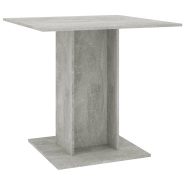 vidaXL Τραπεζαρία Γκρι του Σκυροδέματος 80x80x75cm Επεξ. Ξύλο 1 τεμ.