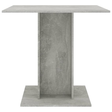 vidaXL Τραπεζαρία Γκρι του Σκυροδέματος 80x80x75cm Επεξ. Ξύλο 1 τεμ.