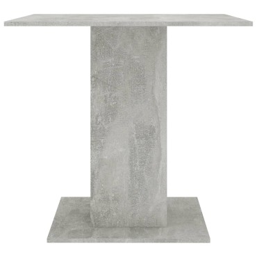 vidaXL Τραπεζαρία Γκρι του Σκυροδέματος 80x80x75cm Επεξ. Ξύλο 1 τεμ.