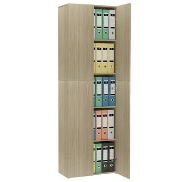vidaXL Ντουλάπα Γραφείου Sonoma Δρυς 60x32x190cm από Επεξ. Ξύλο 1 τεμ.