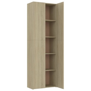 vidaXL Ντουλάπα Γραφείου Sonoma Δρυς 60x32x190cm από Επεξ. Ξύλο 1 τεμ.