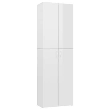 vidaXL Ντουλάπα Γραφείου Γυαλιστερό Λευκό 60x32x190cm Μοριοσανίδα 1 τεμ.