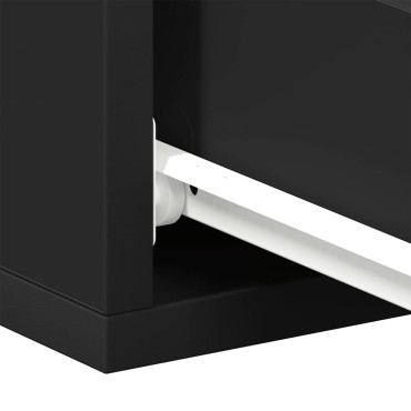 vidaXL Κομοδίνα Κρεμαστά 2 τεμ. Μαύρα 40x30x15cm από Επεξ. Ξύλο