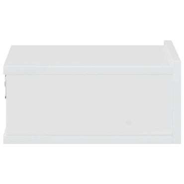 vidaXL Κομοδίνα Κρεμαστά 2 τεμ. Γυαλ. Λευκό 40x30x15cm από Επεξ. Ξύλο