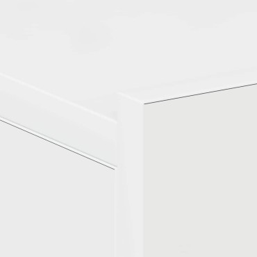vidaXL Κομοδίνα Κρεμαστά 2 τεμ. Γυαλ. Λευκό 40x30x15cm από Επεξ. Ξύλο