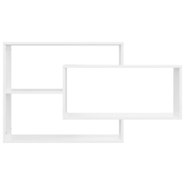 vidaXL Ραφιέρα Τοίχου Λευκή 104x20x58,5cm από Επεξεργασμένο Ξύλο 1 τεμ.