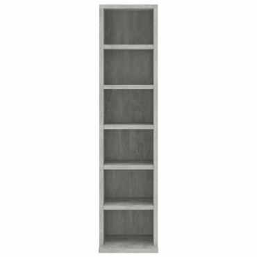 vidaXL Έπιπλο για CD Γκρι Σκυροδέματος 21x20x88cm Επεξεργασμένο Ξύλο 1 τεμ.