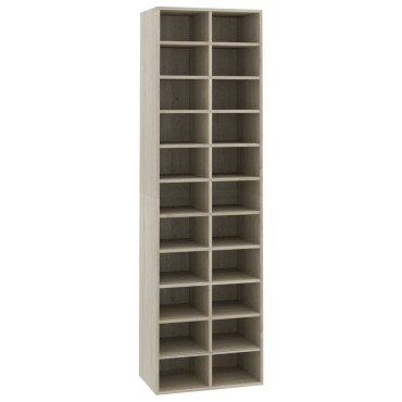 vidaXL Παπουτσοθήκη Sonoma Δρυς 54x34x183cm Επεξεργασμένο Ξύλο