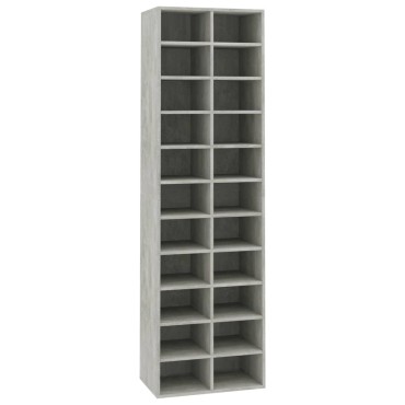 vidaXL Παπουτσοθήκη Γκρι Σκυροδέματος 54x34x183cm Επεξεργασμένο Ξύλο
