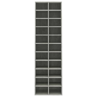 vidaXL Παπουτσοθήκη Γκρι Σκυροδέματος 54x34x183cm Επεξεργασμένο Ξύλο
