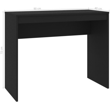 vidaXL Γραφείο Μαύρο 90x40x72cm από Επεξεργασμένο Ξύλο 1 τεμ.