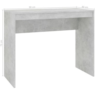 vidaXL Γραφείο Γκρι Σκυροδέματος 90x40x72cm Επεξεργασμένο Ξύλο 1 τεμ.