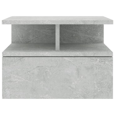 vidaXL Κομοδίνα Κρεμαστά 2 τεμ. Γκρι Σκυροδ. 40x31x27cm από Επεξ. Ξύλο