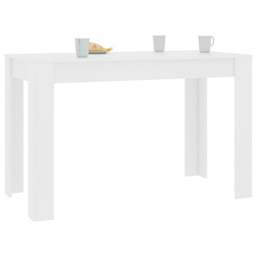 vidaXL Τραπεζαρία Λευκή 120x60x76cm από Επεξ. Ξύλο 1 τεμ.