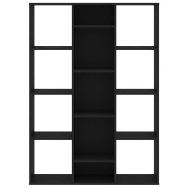 vidaXL Διαχωριστικό/Βιβλιοθήκη Μαύρο 100x24x140cm από Επεξ. Ξύλο 1 τεμ.