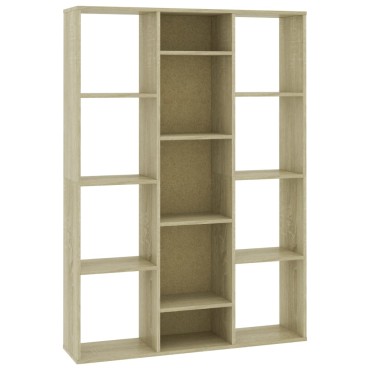 vidaXL Διαχωριστικό/Βιβλιοθήκη Sonoma Δρυς 100x24x140cm Επεξ. Ξύλο 1 τεμ.