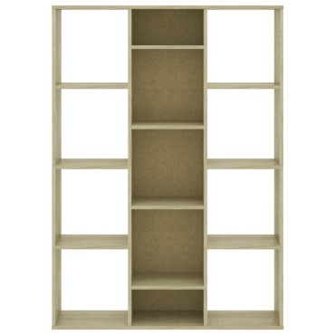 vidaXL Διαχωριστικό/Βιβλιοθήκη Sonoma Δρυς 100x24x140cm Επεξ. Ξύλο 1 τεμ.