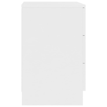 vidaXL Κομοδίνο Λευκό 38x35x56cm από Επεξ. Ξύλο 1 τεμ.