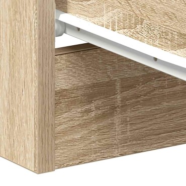 vidaXL Κομοδίνα 2 τεμ. Χρώμα Sonoma Δρυς 38x35x56cm από Επεξ. Ξύλο