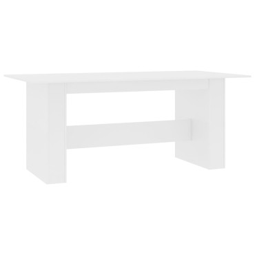 vidaXL Τραπεζαρία Λευκή 180x90x76cm από Επεξ. Ξύλο 1 τεμ.