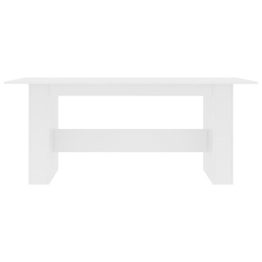 vidaXL Τραπεζαρία Λευκή 180x90x76cm από Επεξ. Ξύλο 1 τεμ.