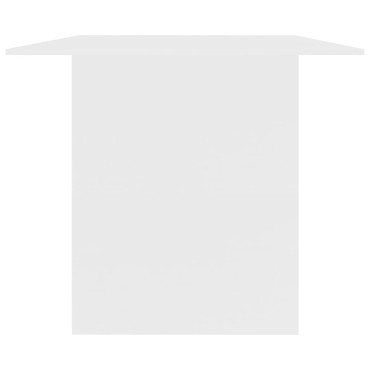 vidaXL Τραπεζαρία Λευκή 180x90x76cm από Επεξ. Ξύλο 1 τεμ.