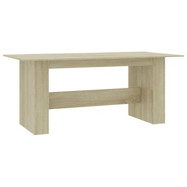 vidaXL Τραπεζαρία Sonoma Δρυς 180x90x76cm από Επεξ. Ξύλο 1 τεμ.