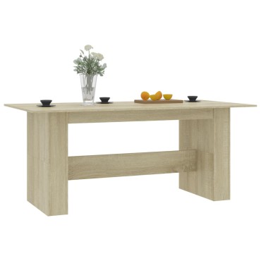 vidaXL Τραπεζαρία Sonoma Δρυς 180x90x76cm από Επεξ. Ξύλο 1 τεμ.