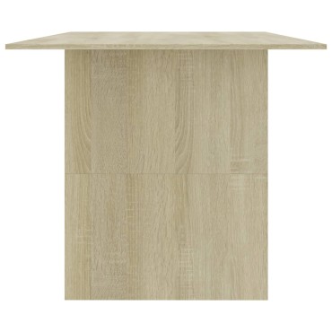 vidaXL Τραπεζαρία Sonoma Δρυς 180x90x76cm από Επεξ. Ξύλο 1 τεμ.
