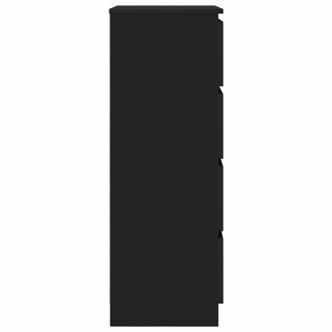 vidaXL Συρταριέρα Μαύρη 60x35x98,5cm από Επεξεργασμένο Ξύλο 1 τεμ.
