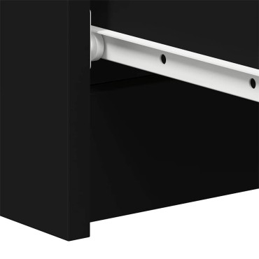 vidaXL Συρταριέρα Μαύρη 60x35x98,5cm από Επεξεργασμένο Ξύλο 1 τεμ.