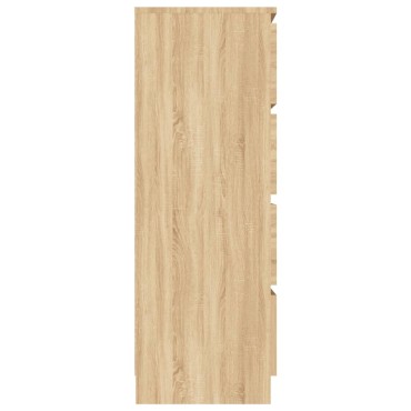 vidaXL Συρταριέρα Sonoma Δρυς 60x35x98,5cm Επεξεργασμένο Ξύλο 1 τεμ.