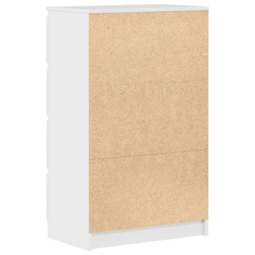 vidaXL Συρταριέρα Γυαλιστερό Λευκό 60x35x98,5cm Επεξεργασμένο Ξύλο 1 τεμ.