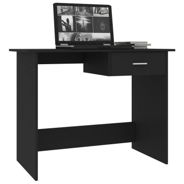 vidaXL Γραφείο Μαύρο 100x50x76cm από Επεξ. Ξύλο 1 τεμ.