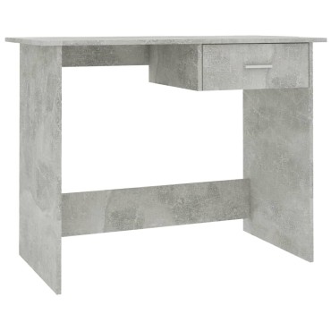 vidaXL Γραφείο Γκρι Σκυροδέματος 100x50x76cm από Επεξ. Ξύλο 1 τεμ.