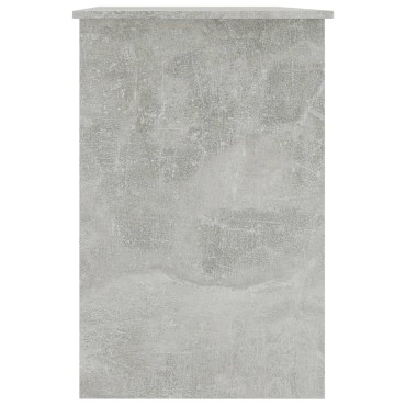 vidaXL Γραφείο Γκρι Σκυροδέματος 100x50x76cm από Επεξ. Ξύλο 1 τεμ.