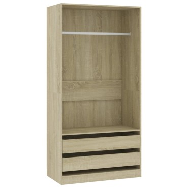 vidaXL Ντουλάπα Χρώμα Sonoma Δρυς 100x50x200cm από Επεξ. Ξύλο 1 τεμ.