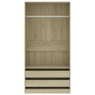 vidaXL Ντουλάπα Χρώμα Sonoma Δρυς 100x50x200cm από Επεξ. Ξύλο 1 τεμ.