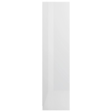 vidaXL Ντουλάπα με Συρτάρια Γυαλιστερό Λευκό 50x50x200cm Επεξ. Ξύλο 1 τεμ.