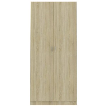 vidaXL Ντουλάπα Χρώμα Sonoma Δρυς 90x52x200cm από Επεξ. Ξύλο 1 τεμ.