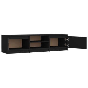vidaXL Έπιπλο Τηλεόρασης Μαύρο 140x40x35,5cm από Επεξ. Ξύλο