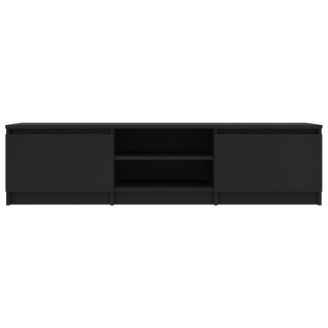vidaXL Έπιπλο Τηλεόρασης Μαύρο 140x40x35,5cm από Επεξ. Ξύλο