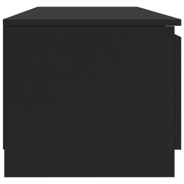 vidaXL Έπιπλο Τηλεόρασης Μαύρο 140x40x35,5cm από Επεξ. Ξύλο