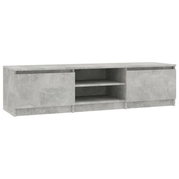vidaXL Έπιπλο Τηλεόρασης Γκρι Σκυροδέματος 140x40x35,5cm Επεξ. Ξύλο