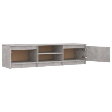 vidaXL Έπιπλο Τηλεόρασης Γκρι Σκυροδέματος 140x40x35,5cm Επεξ. Ξύλο