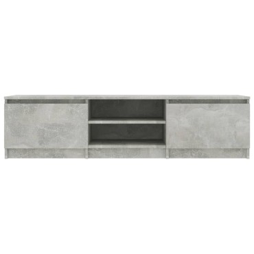 vidaXL Έπιπλο Τηλεόρασης Γκρι Σκυροδέματος 140x40x35,5cm Επεξ. Ξύλο