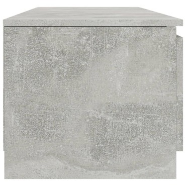 vidaXL Έπιπλο Τηλεόρασης Γκρι Σκυροδέματος 140x40x35,5cm Επεξ. Ξύλο