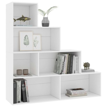 vidaXL Βιβλιοθήκη/Διαχωριστικό Χώρου Λευκό 155x24x160cm Επεξ. Ξύλο 1 τεμ.