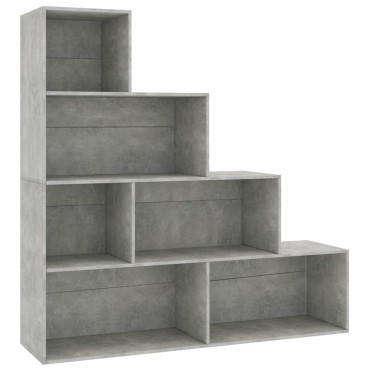vidaXL Βιβλιοθήκη/Διαχωριστικό Γκρι Σκυροδ. 155x24x160cm Επεξ. Ξύλο 1 τεμ.
